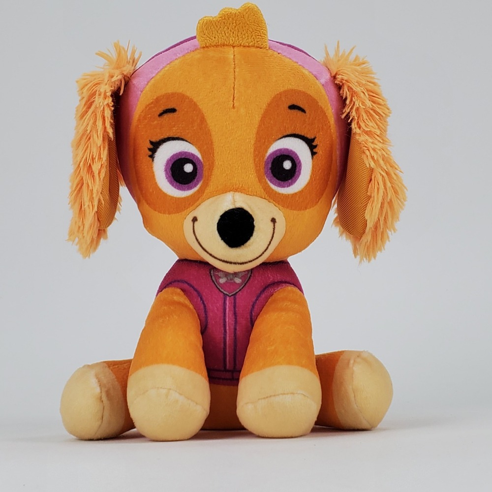 Paw Patrol Skye Stella Plush 7 Inch Pink Pilot Uniform Stuffed Animal Toy
